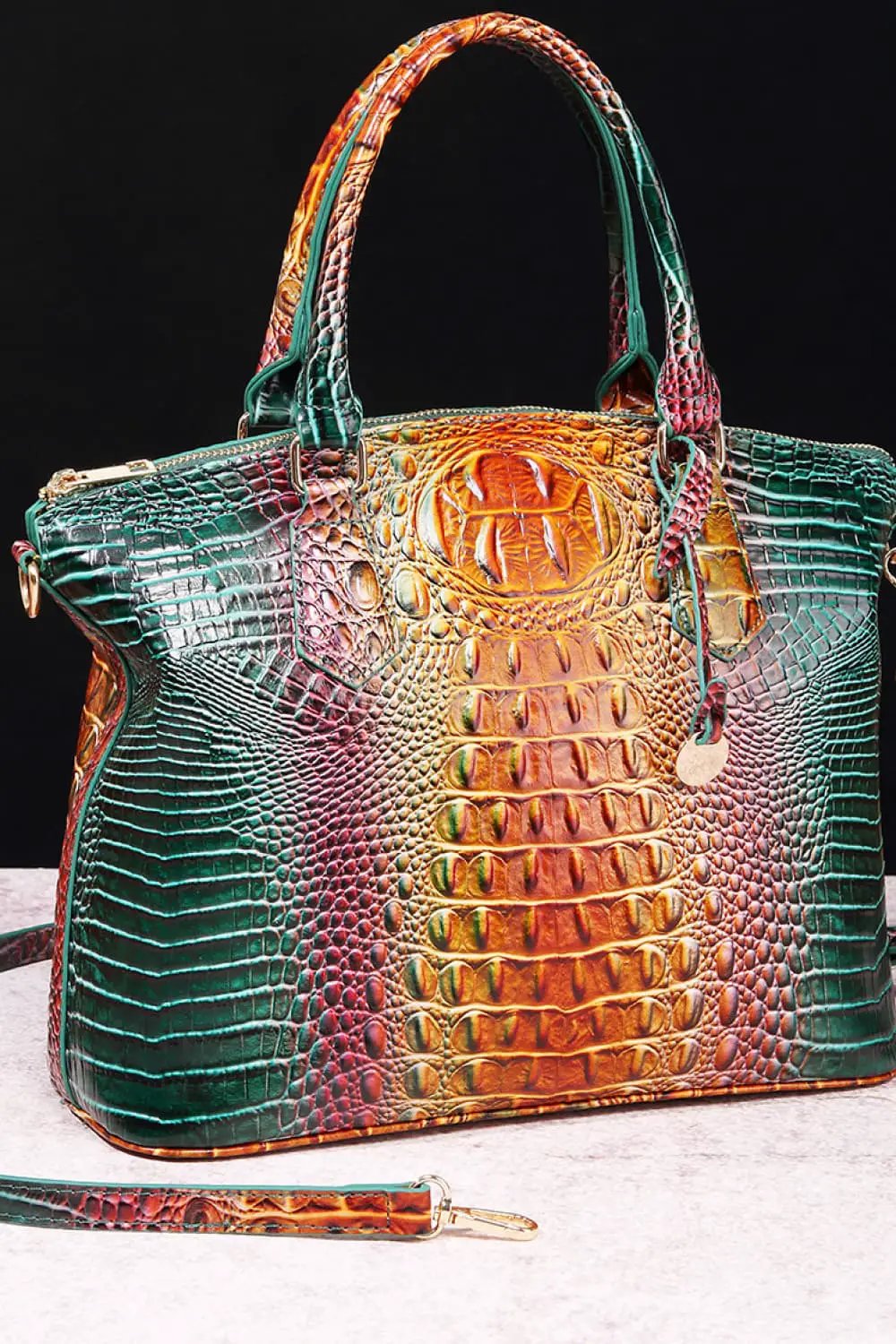 Gradient PU Leather Handbag by Trendsi