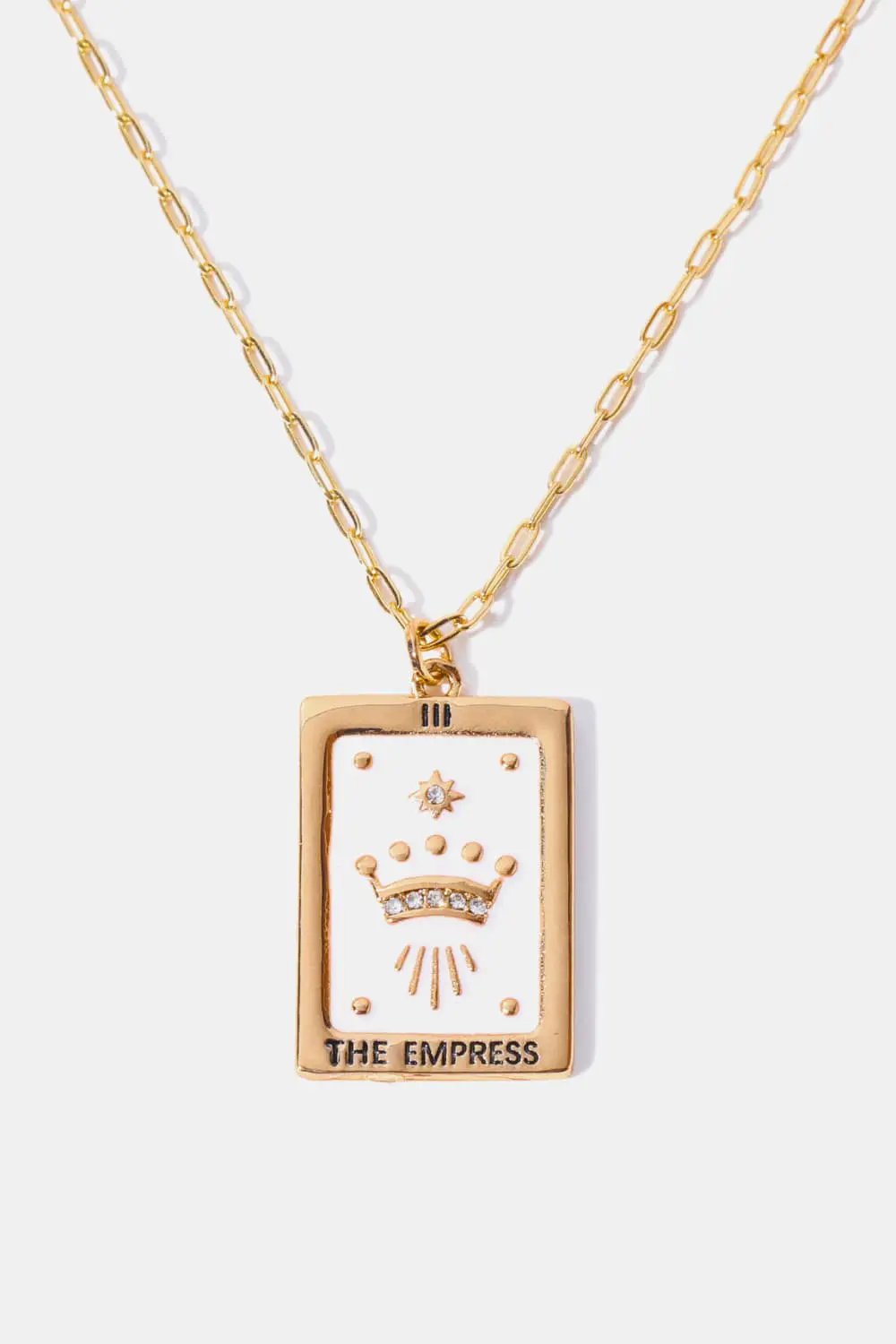 Tarot Card Pendant Copper Necklace by Trendsi