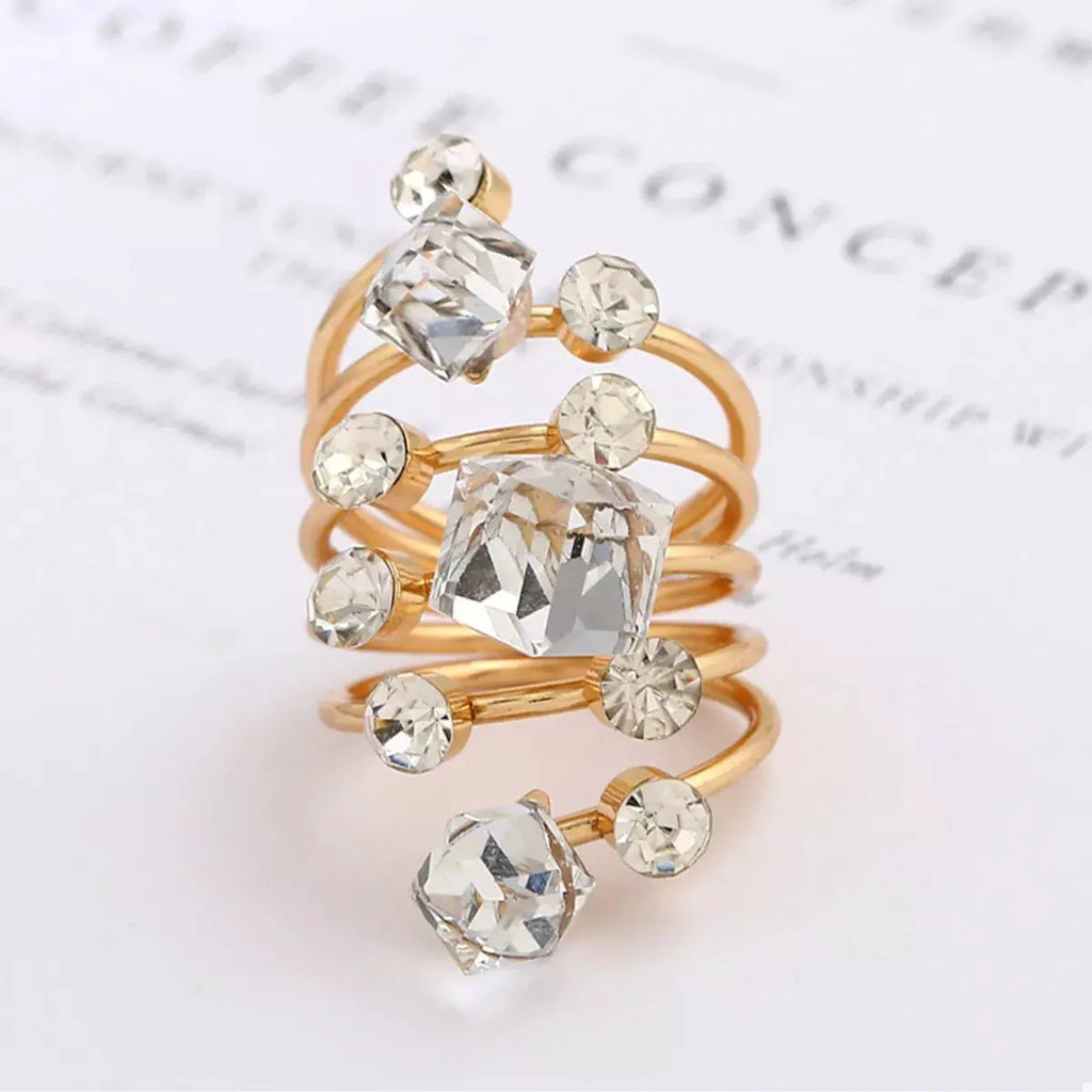 18K Gold-Plated Multi-Layered Ring by Trendsi