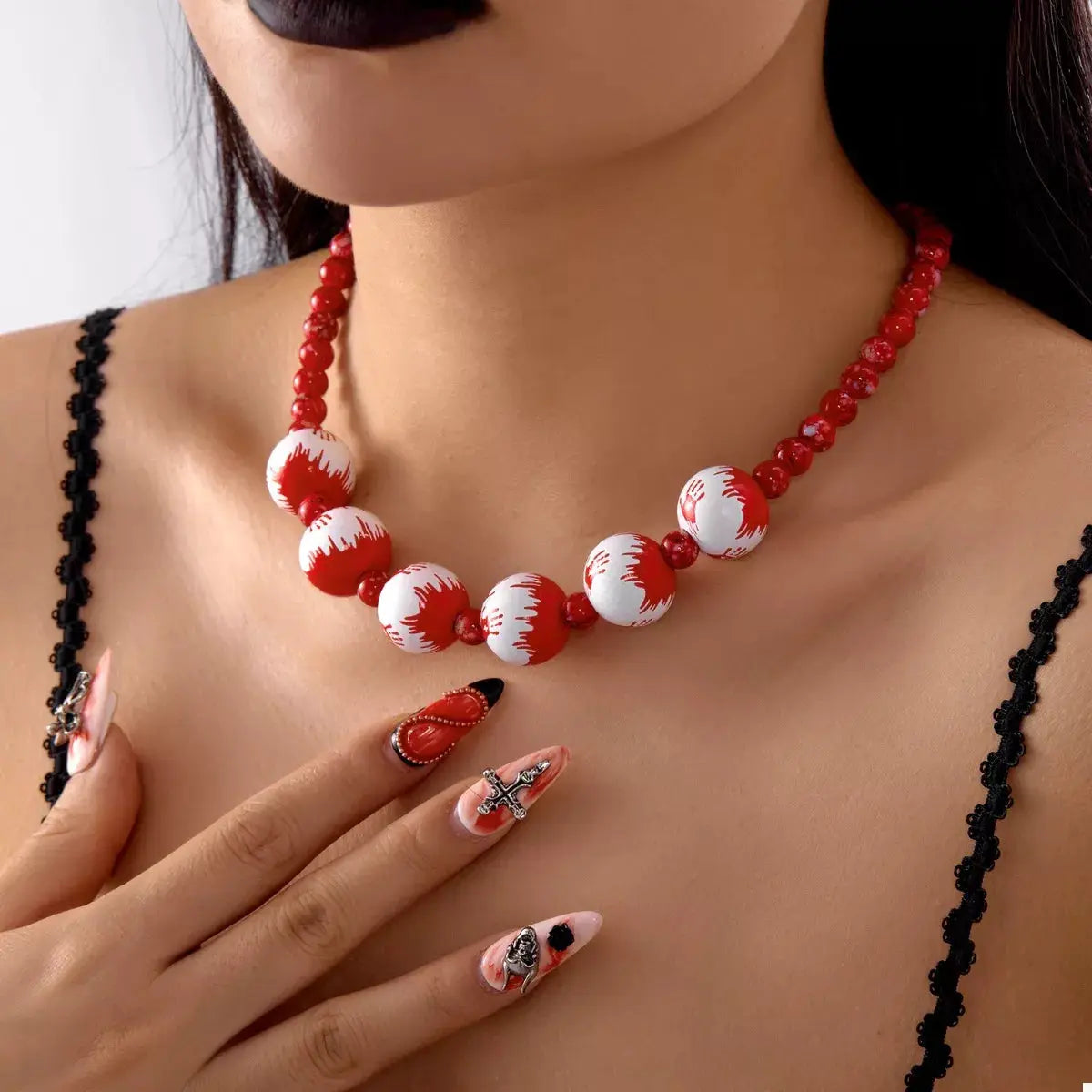 Halloween Necklace and Bracelet Jewelry Set by Trendsi