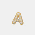 Inlaid Zircon Bubble Initial Necklace by Trendsi