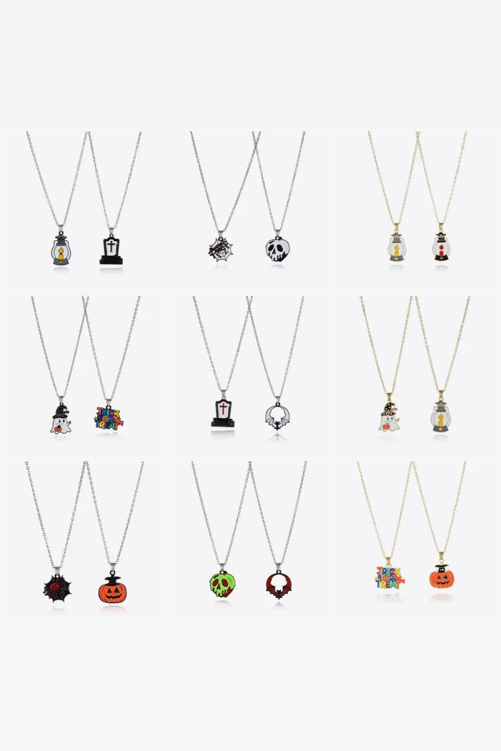 Two-Piece Halloween Theme Necklace Set by Trendsi