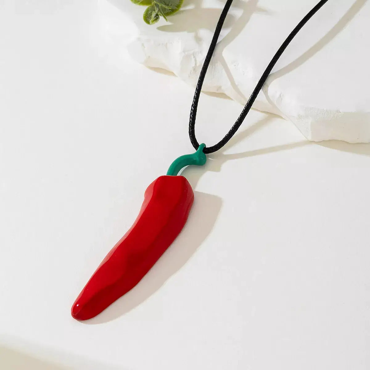 Chili Pepper Pendant Necklace by Trendsi