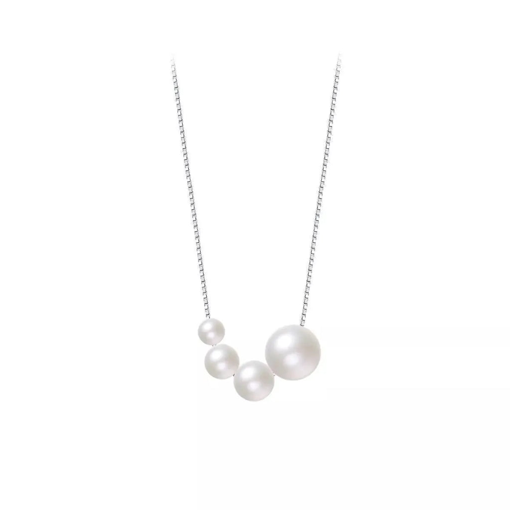 Pearl 925 Sterling Silver Necklace by Trendsi