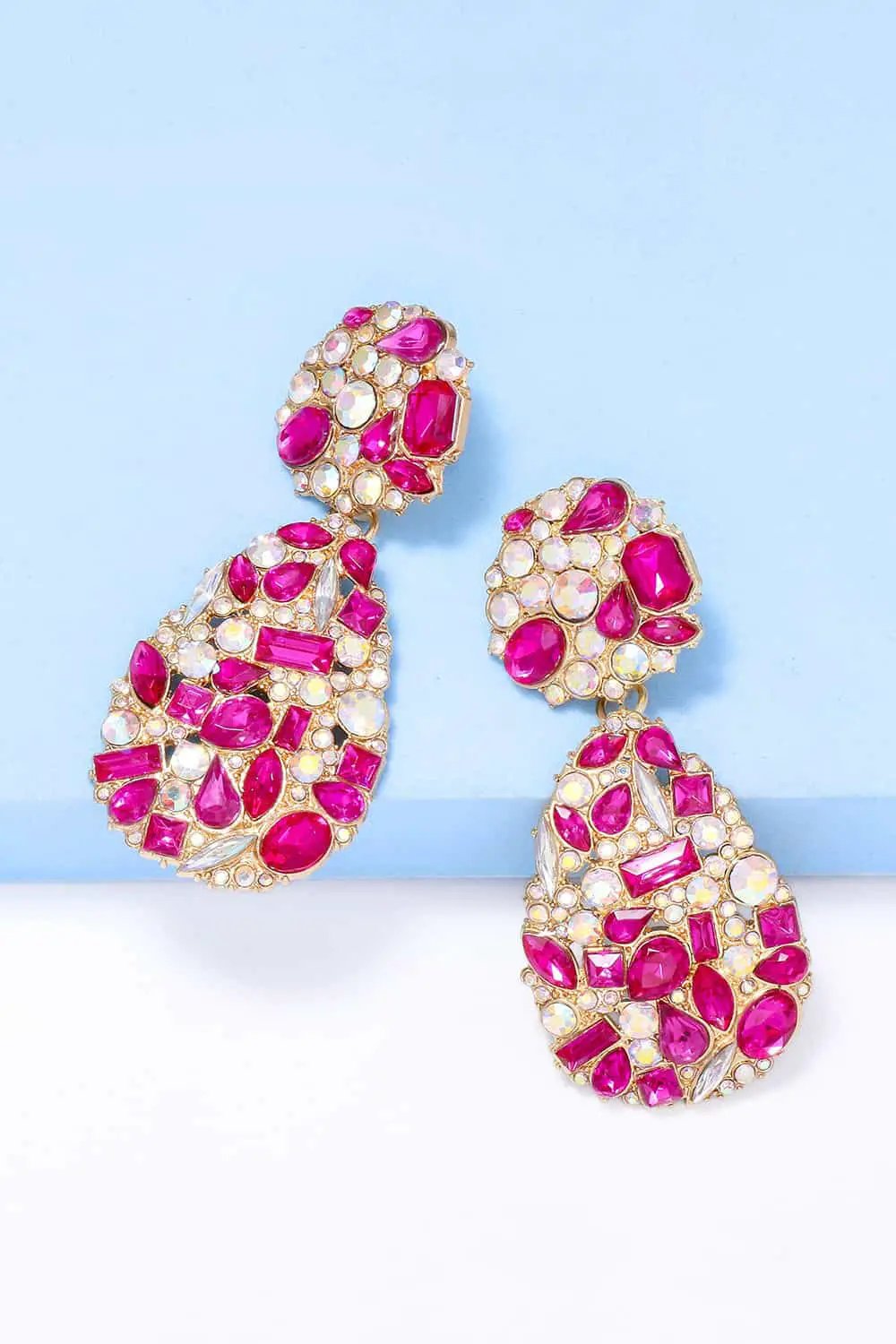 Teardrop Shape Zinc Alloy Dangle Earrings by Trendsi