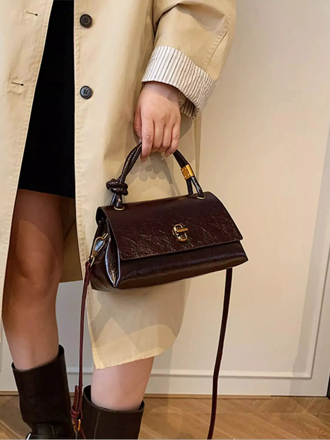 Top Handle Crossbody Bag by Trendsi