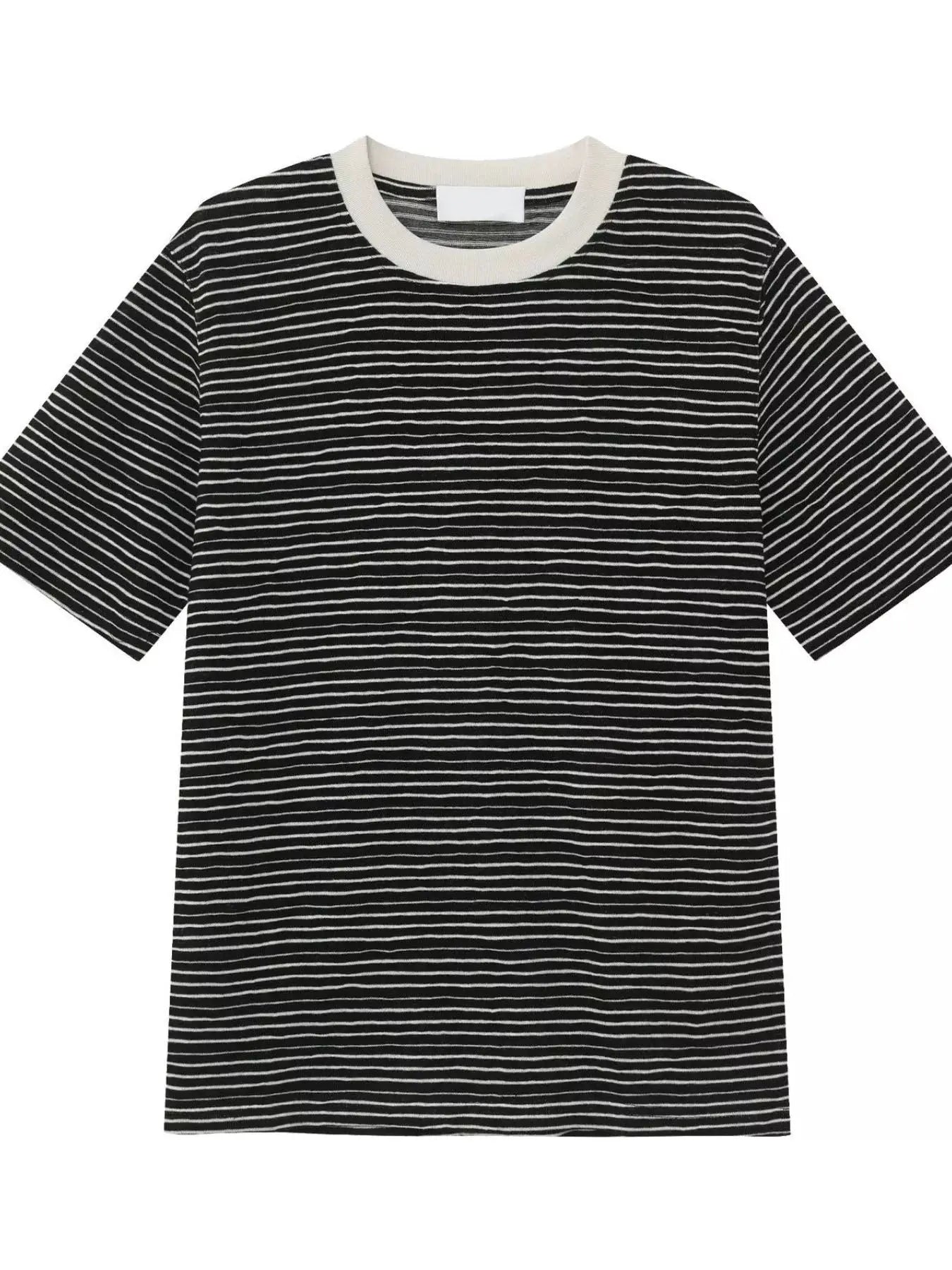 Men's Striped Crew Neck T-Shirt by Trendsi