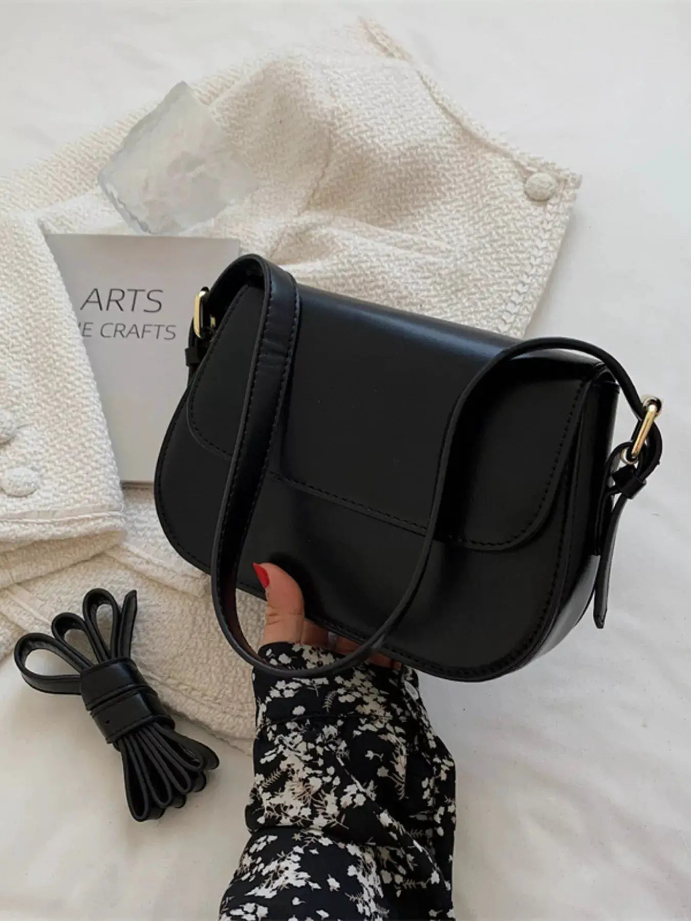 PU Leather Shoulder Bag by Trendsi