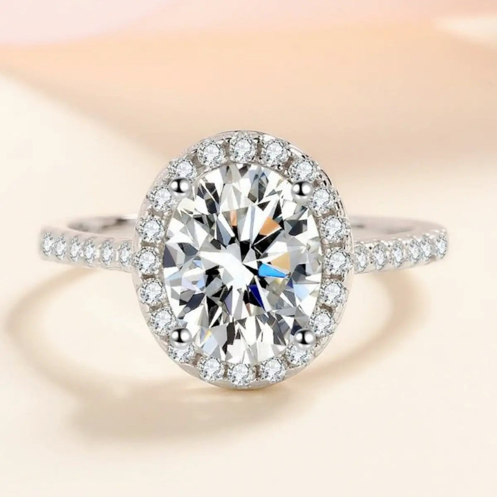 1 Carat Moissanite 925 Sterling Silver Ring by Trendsi