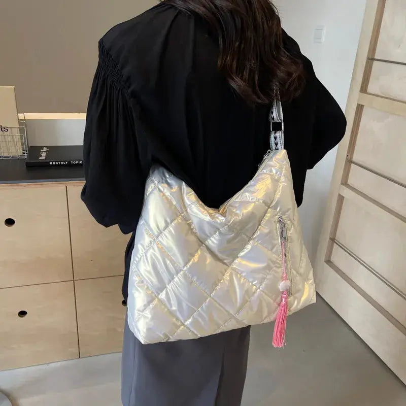 Quilted Nylon Travel Bag by Trendsi