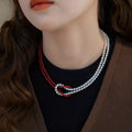 Double Layered Knot Necklace by Trendsi