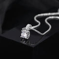 925 Sterling Silver Zircon Pendant Necklace by Trendsi