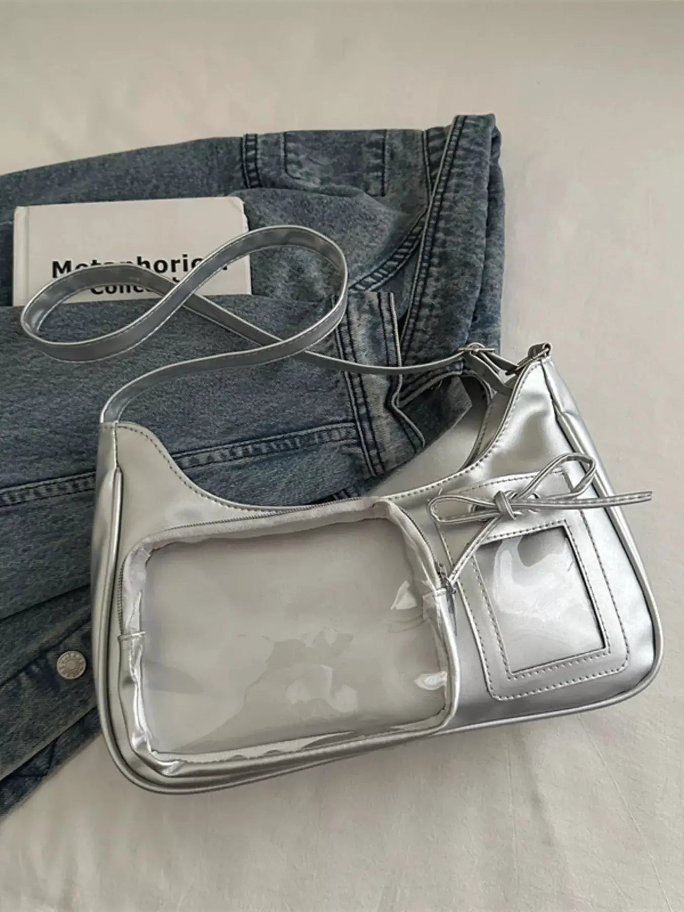 Clear Pocket Crossbody Bag by Trendsi