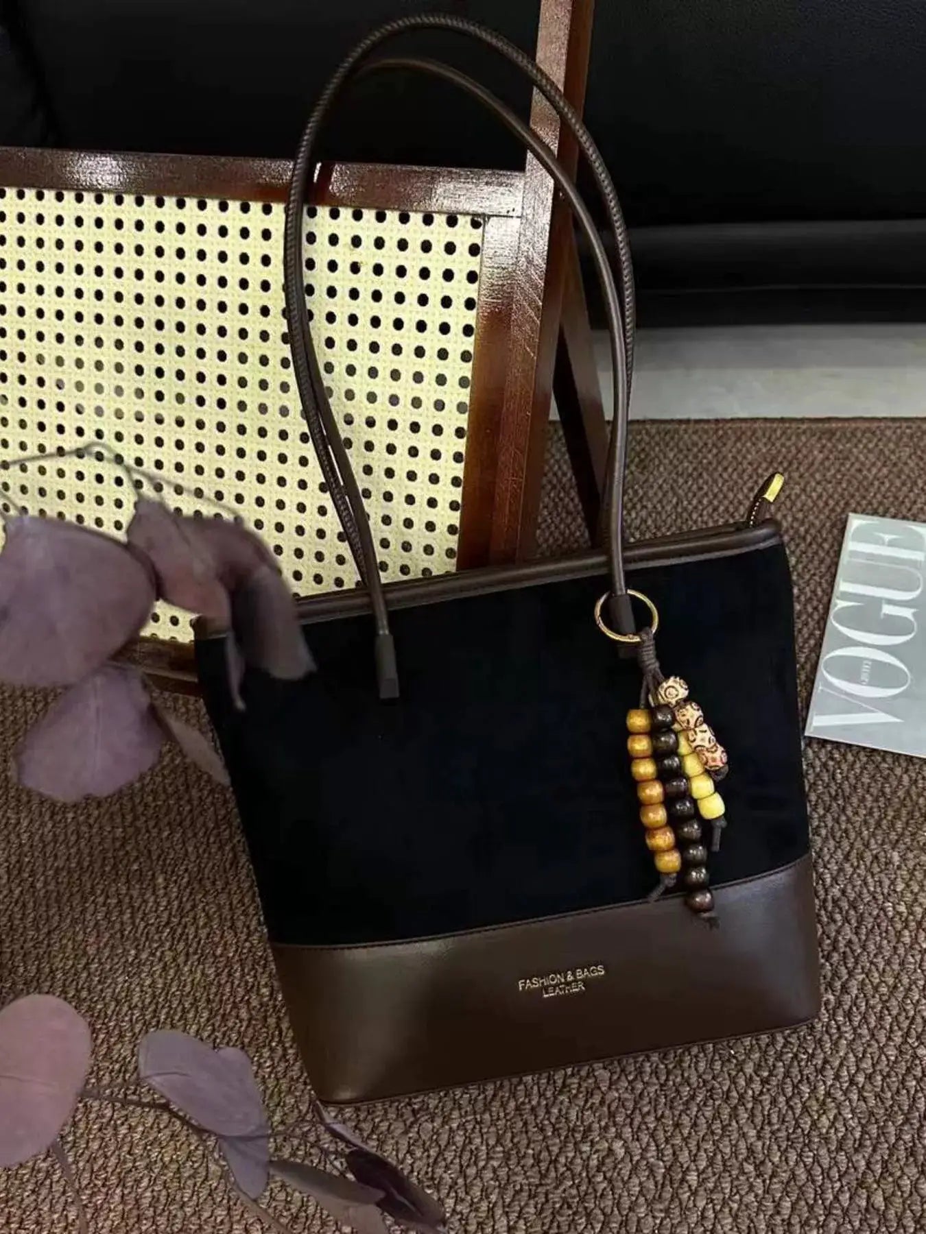 Color Block Shoulder Bag by Trendsi