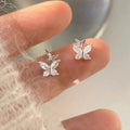 925 Sterling Silver Butterfly Stud Earrings by Trendsi