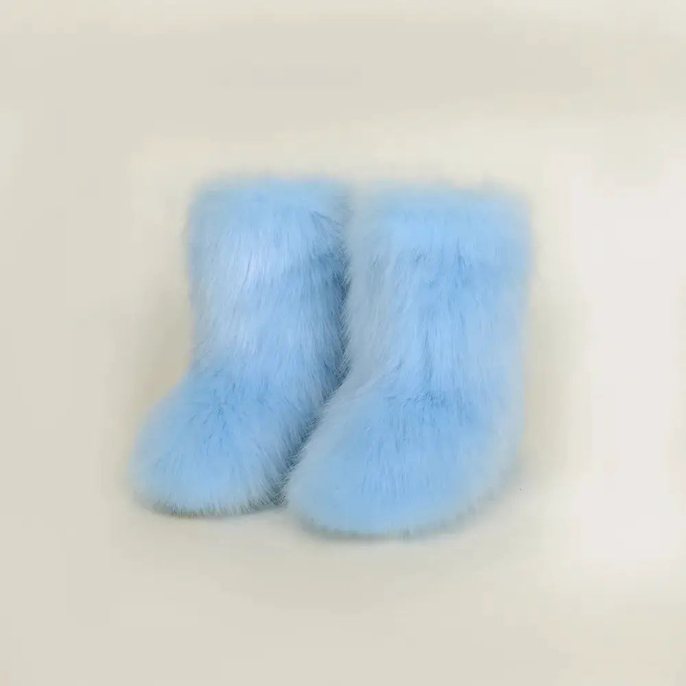 Thermal Fuzzy Platform Boots by Trendsi
