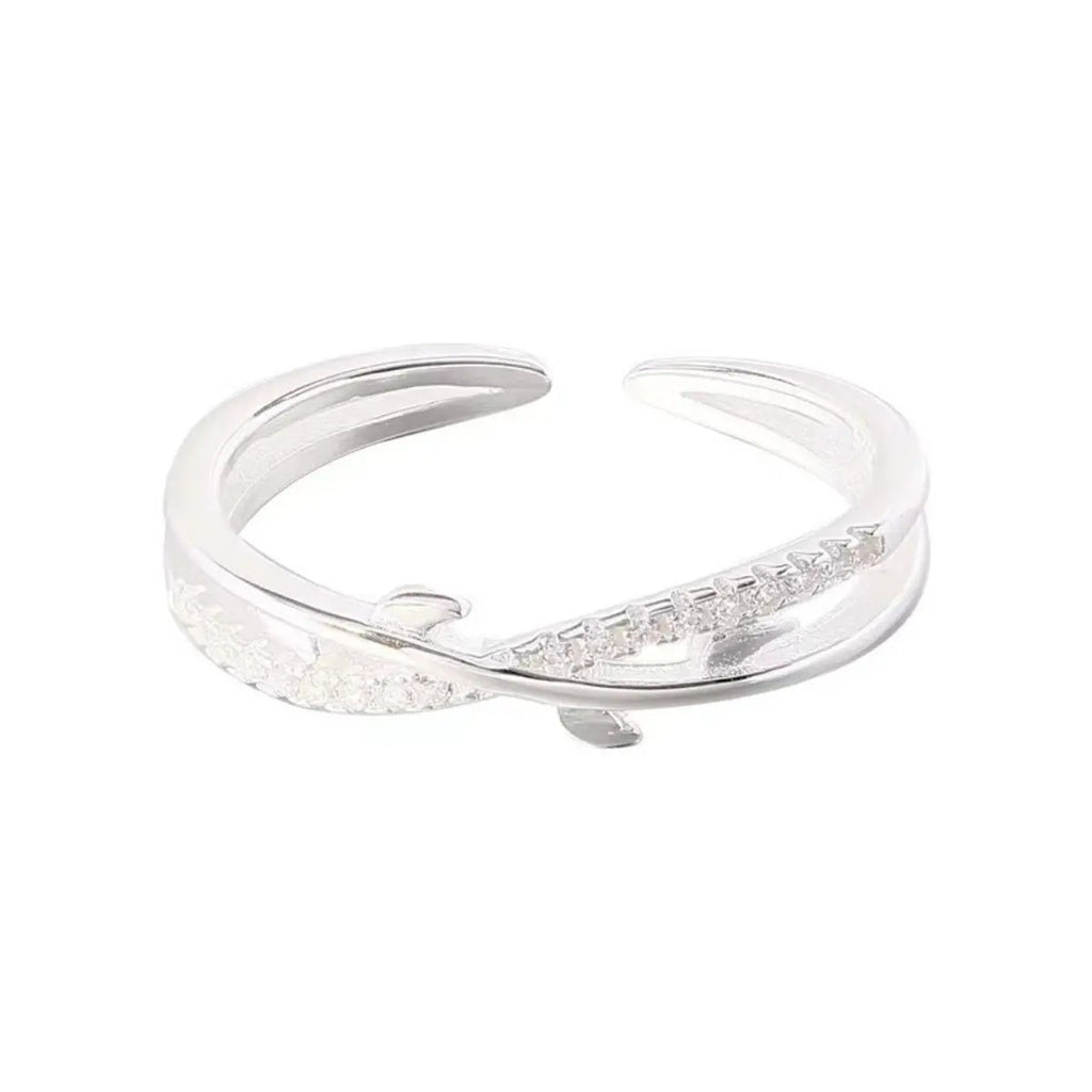 925 Sterling Silver Open Ring by Trendsi