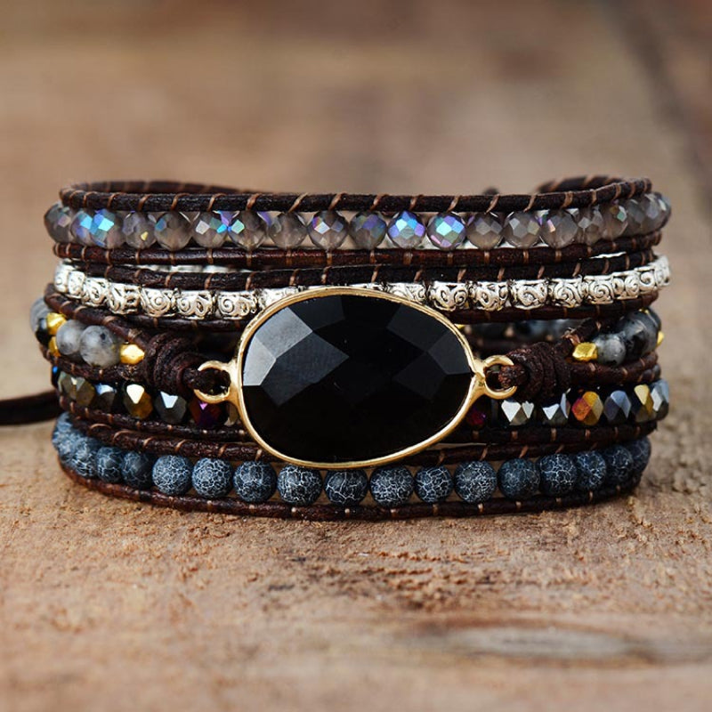 Agate Beaded Bracelet by Trendsi