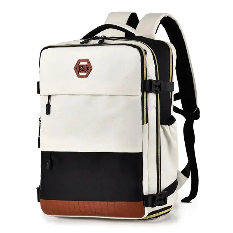 Color Block Multi-Pockets Backpack Bag by Trendsi