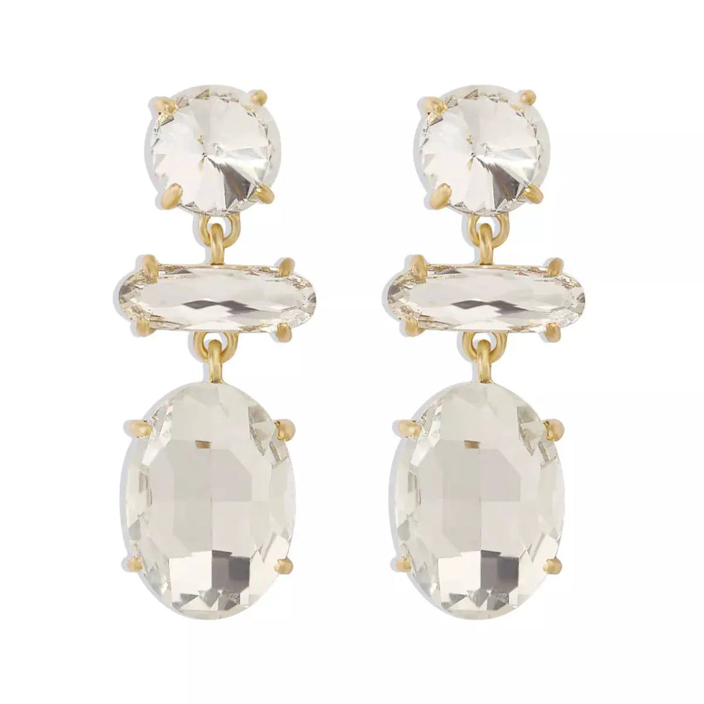 Alloy Geometric Dangle Earrings by Trendsi