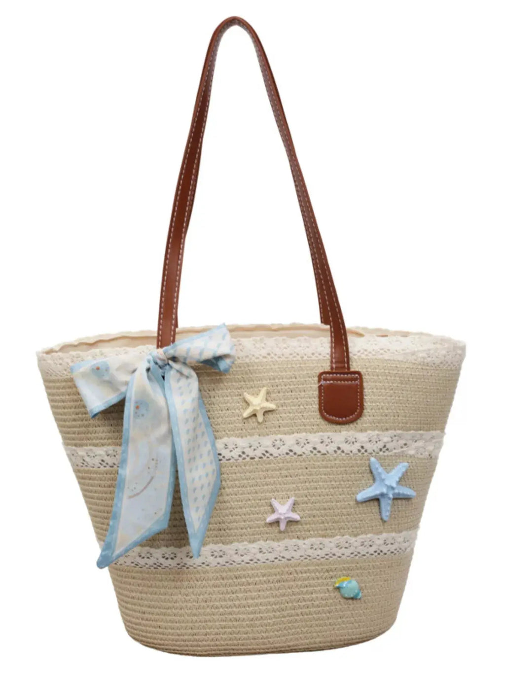 Straw Woven Shoulder Bag by Trendsi