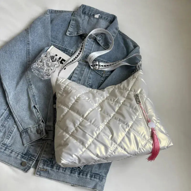 Quilted Nylon Travel Bag by Trendsi