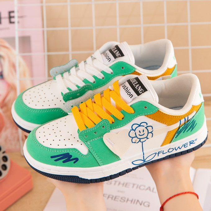 New Board Shoes Ins Fashion Shoes Men Shoes New Original niche Sunflower Lovers Sports Skateboarding Shoe Trend