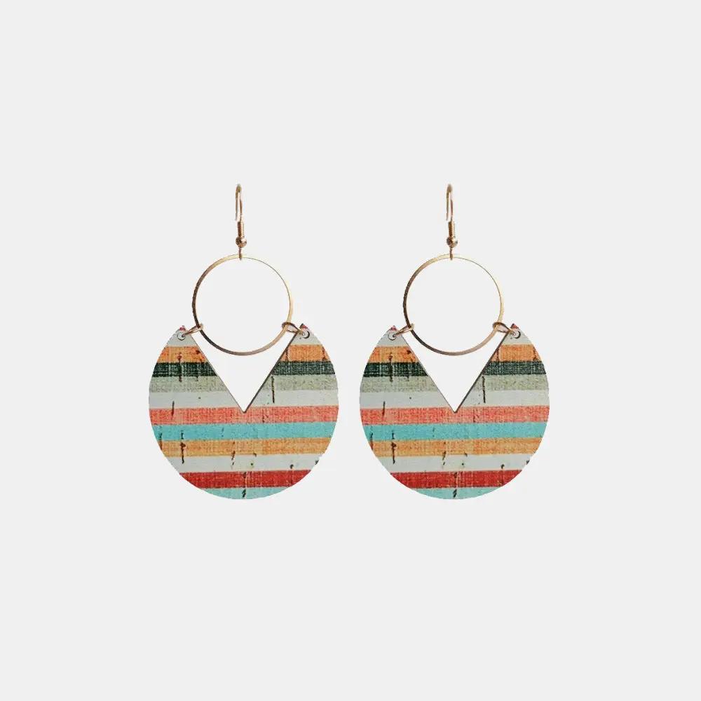 Ms.Pac-Man Shape Wooden Dangle Earrings by Trendsi