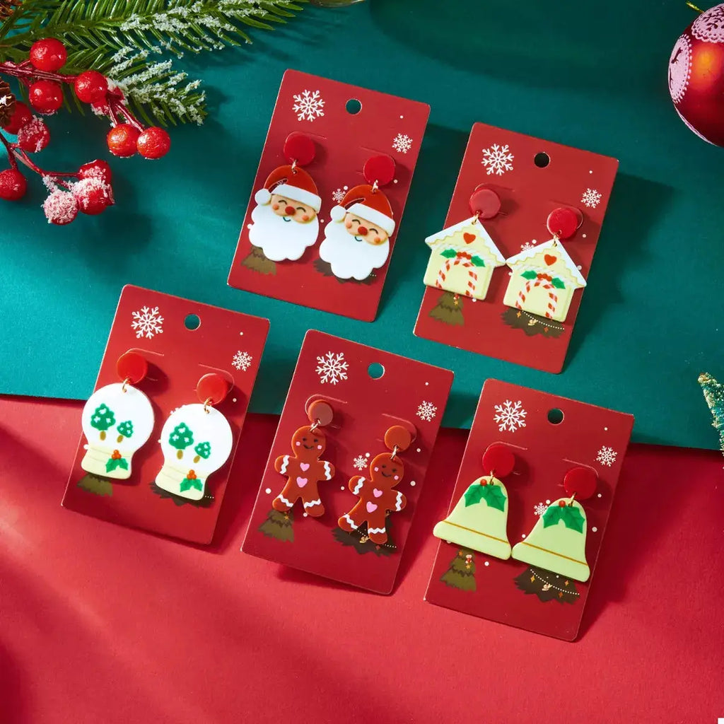 Christmas Acrylic Dangle Earrings by Trendsi