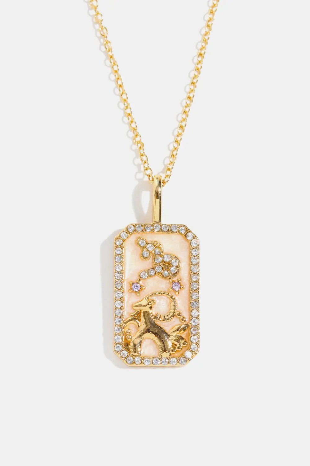 Rhinestone Constellation Pendant Copper Necklace by Trendsi