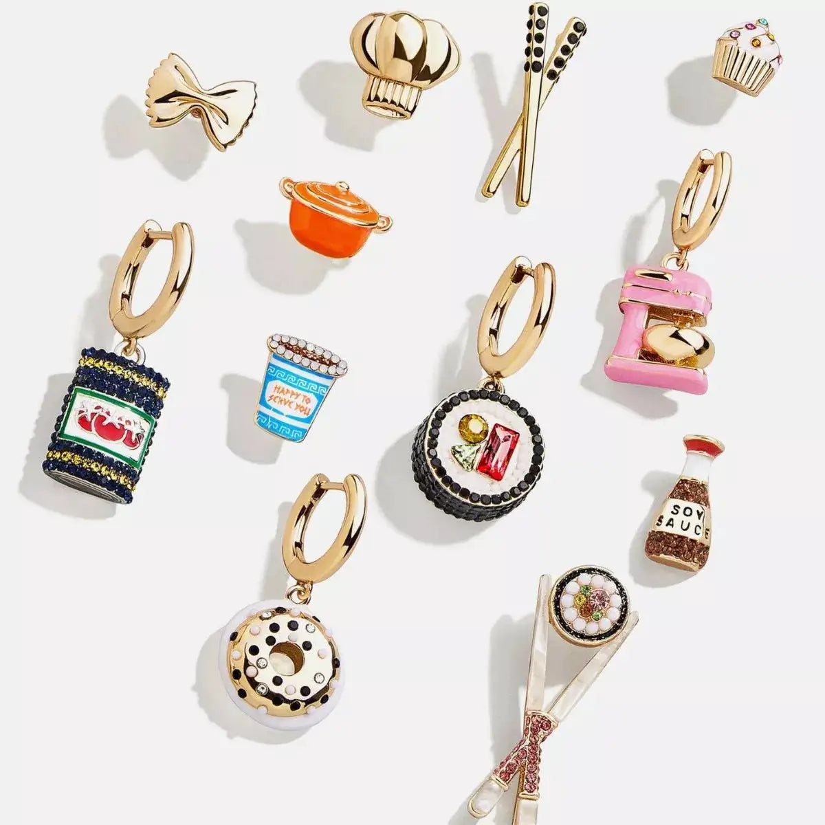Food Theme Copper Asymmetry Earring by Trendsi