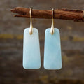 Natural Stone Geometric Shape Earrings by Trendsi