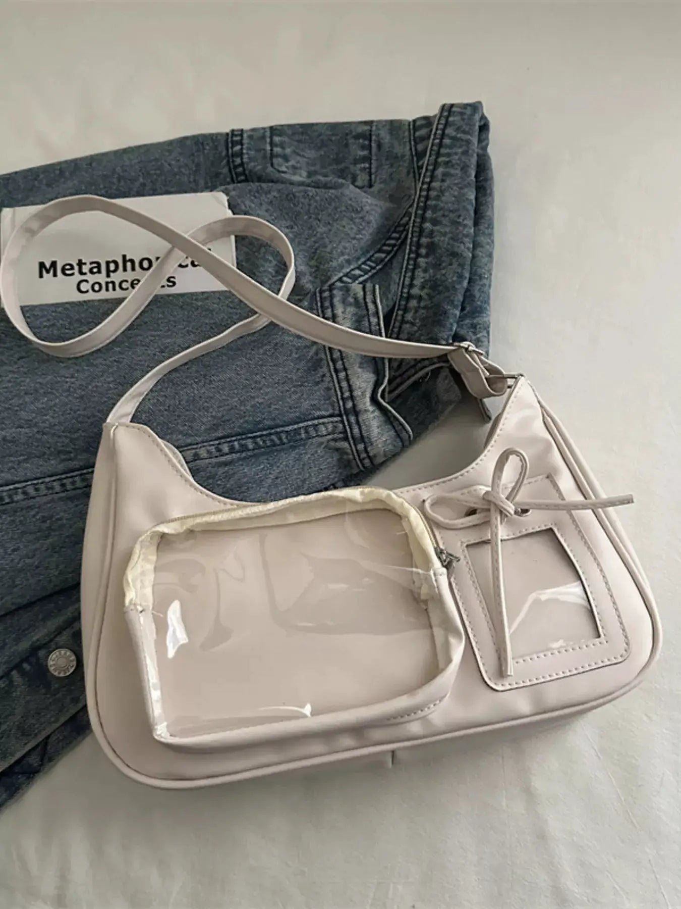 Clear Pocket Crossbody Bag by Trendsi