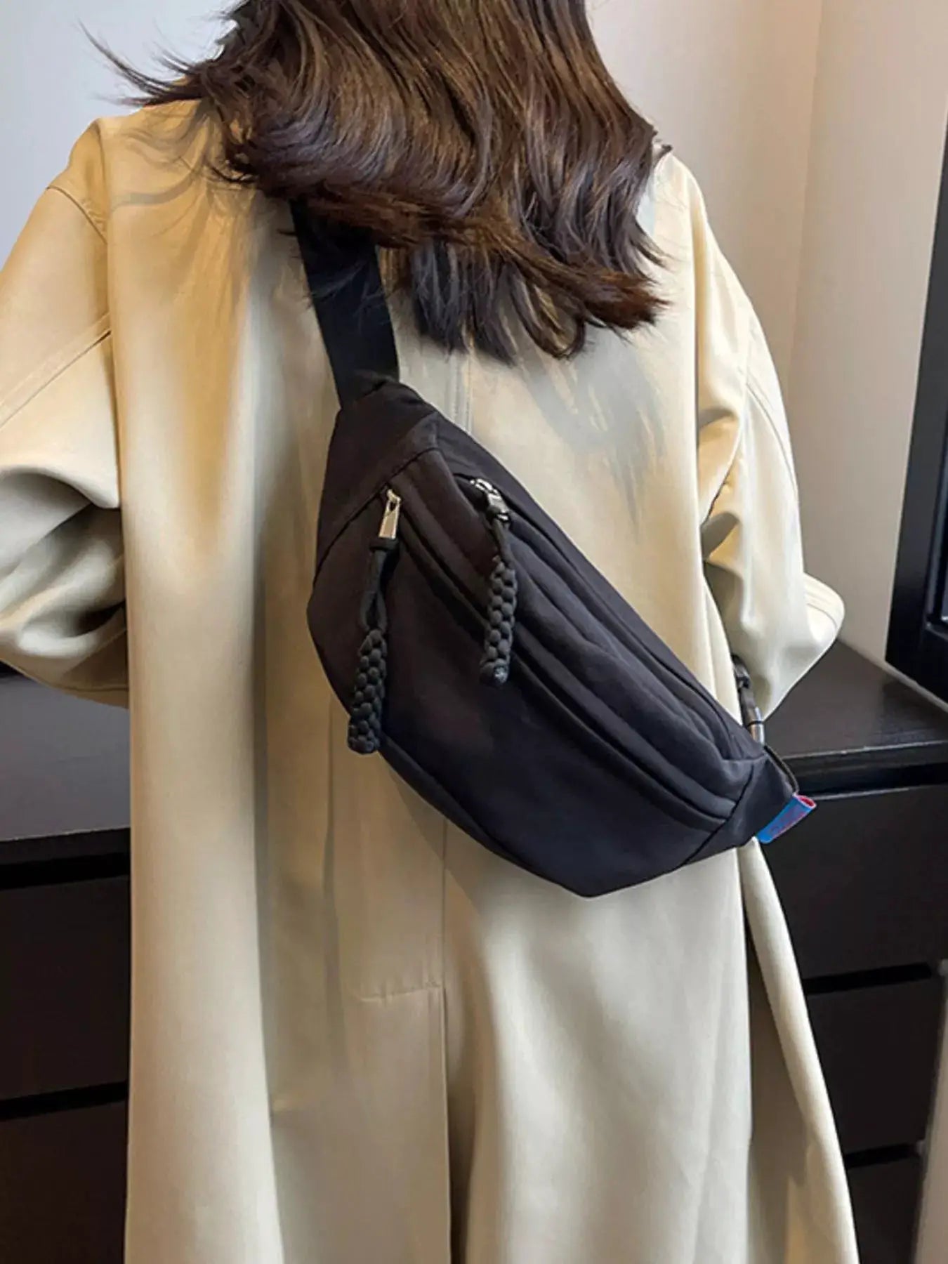 Lightweight Crossbody Bag with Tassel Detail by Trendsi