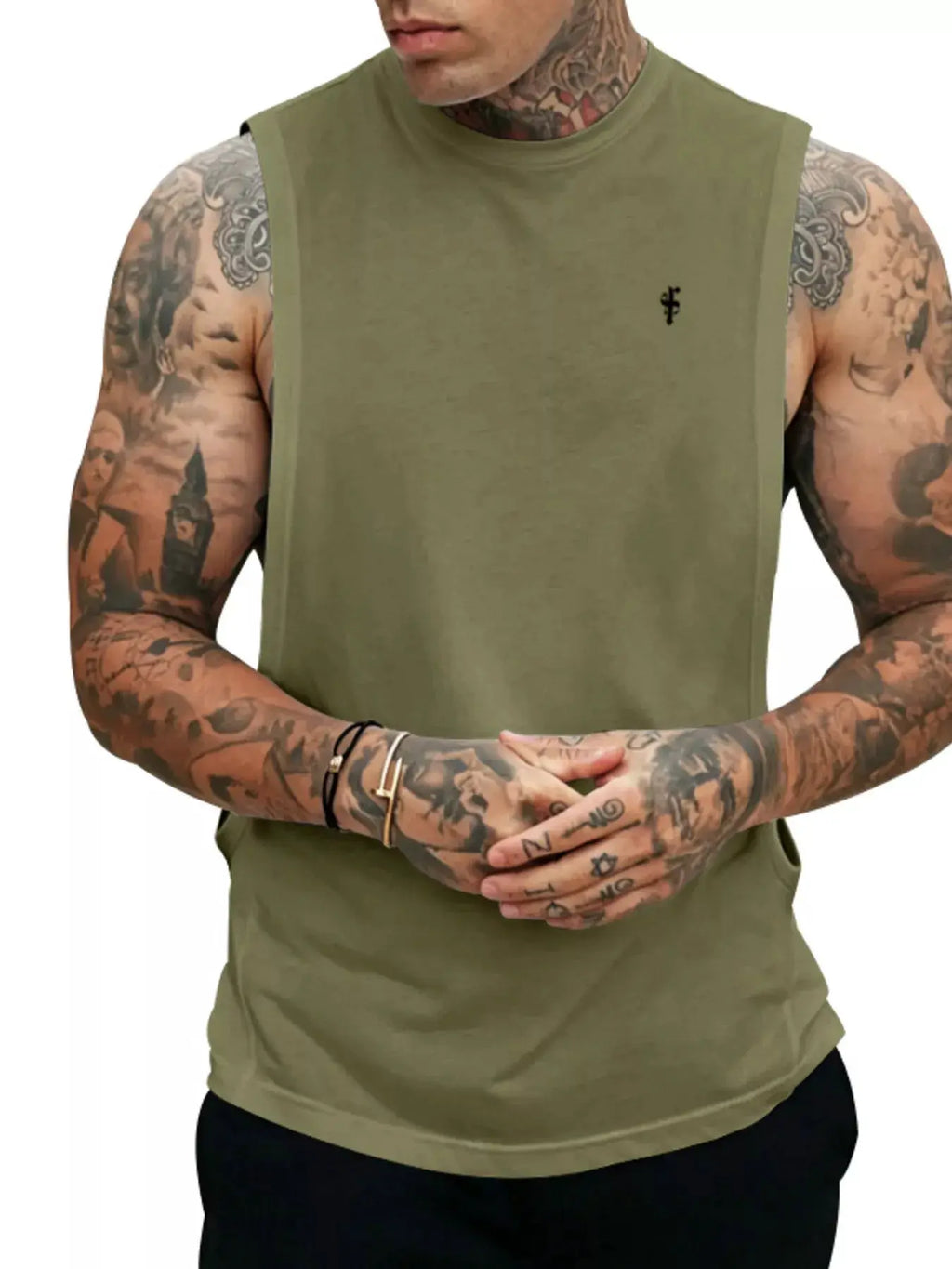 Men's Full Size Round Neck Tank Top Plus Size by Trendsi