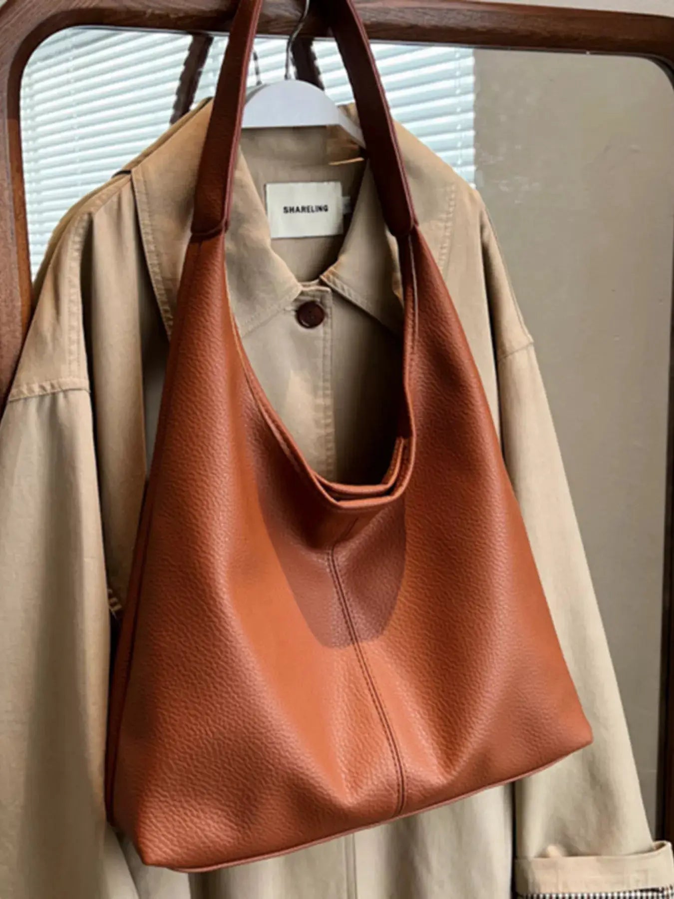 PU Leather Shoulder Bag by Trendsi