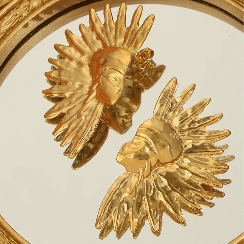 Titanium Steel Gold-Plated Earrings by Trendsi