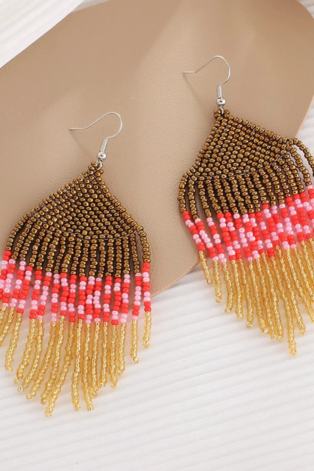 Beaded Dangle Earrings by Trendsi