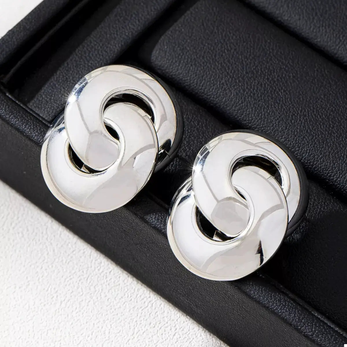 Chunky Knot Stud Earrings by Trendsi
