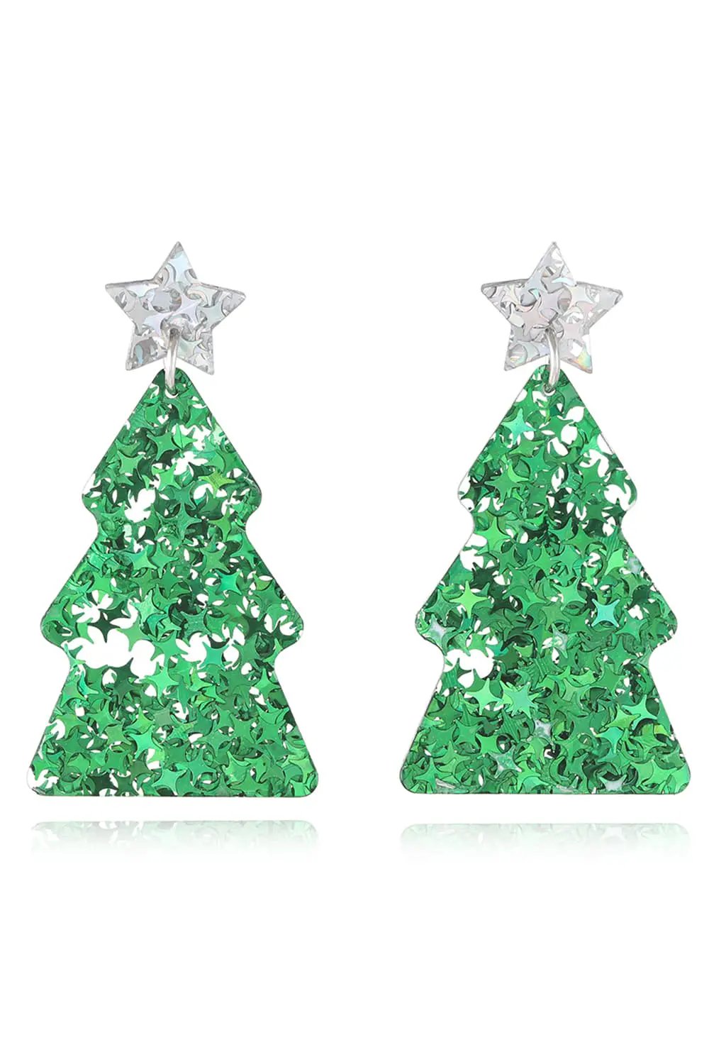 Christmas Tree Acrylic Earrings by Trendsi