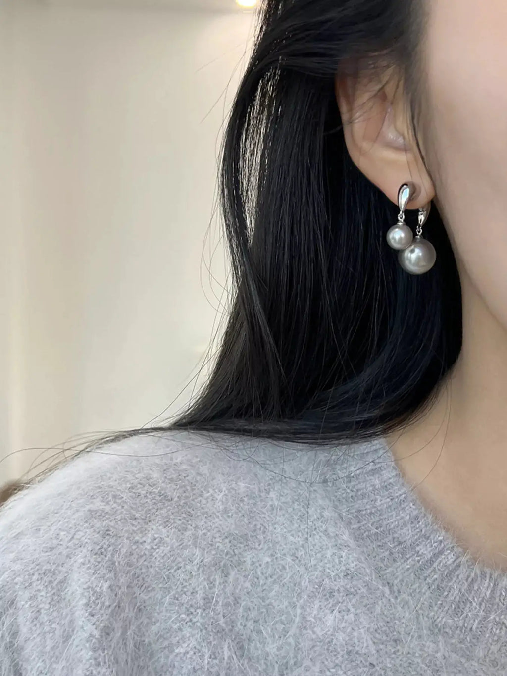 Pearl Alloy Drop Earrings by Trendsi