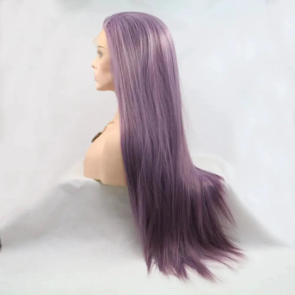 13*3" Lace Front Wigs Synthetic Long Straight 24" 130% Density by Trendsi