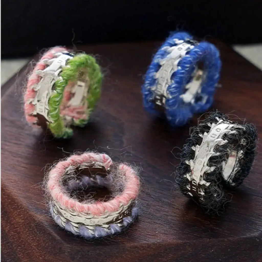 Brass Yarn-Wrapped Open Ring by Trendsi