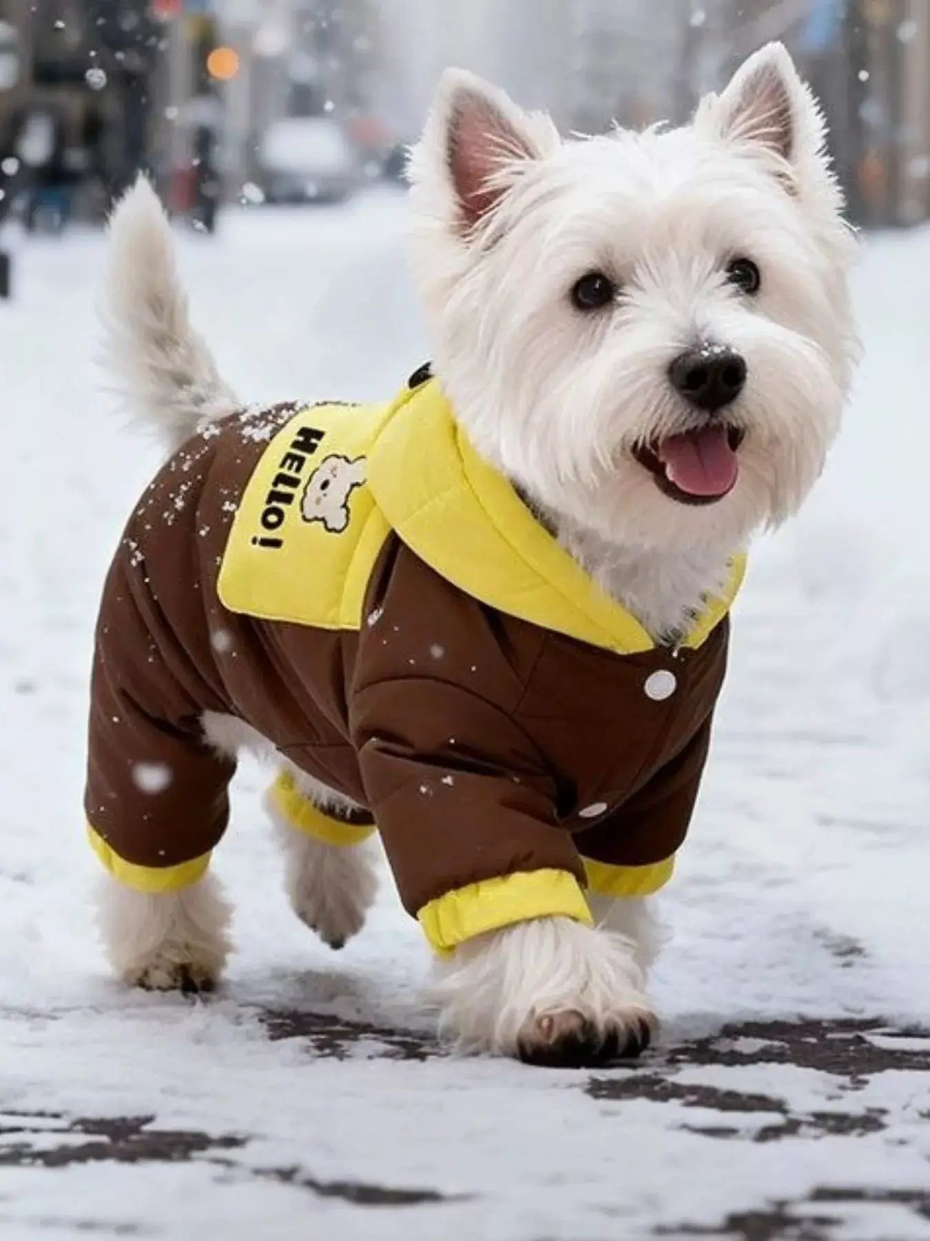 Color Block Warm Pet Jumpsuit by Trendsi