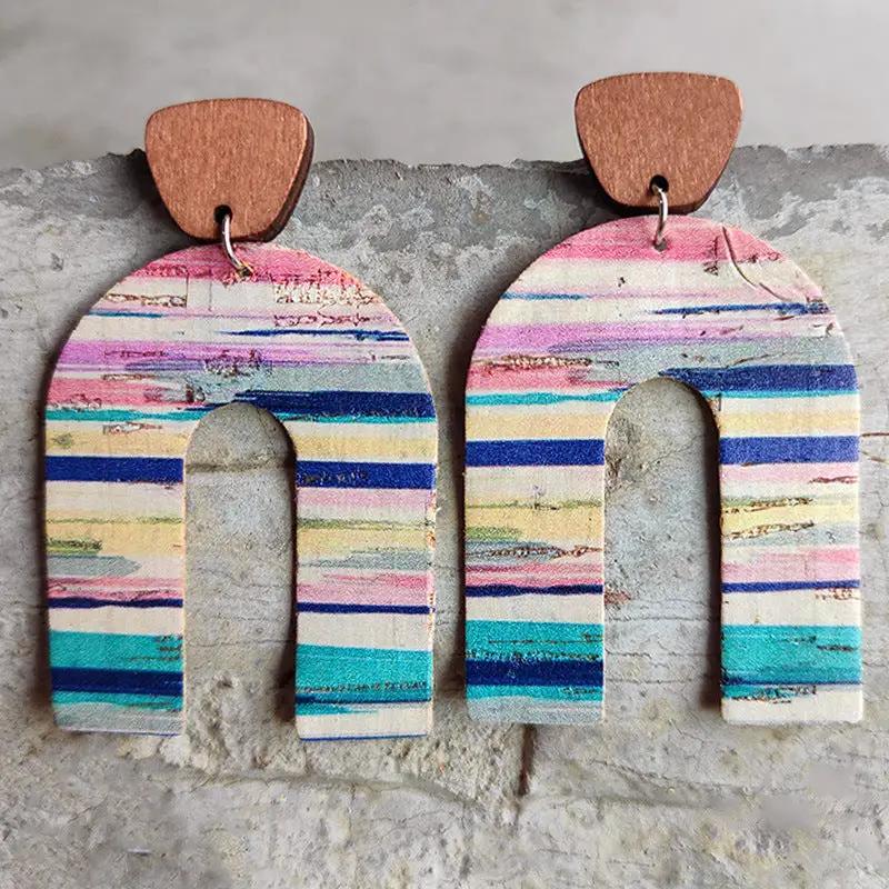 Rainbow Drop Earrings by Trendsi