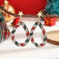 Christmas Rhinestone Teardrop Earrings by Trendsi