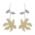 Rhinestone Flower Dangle Earrings by Trendsi