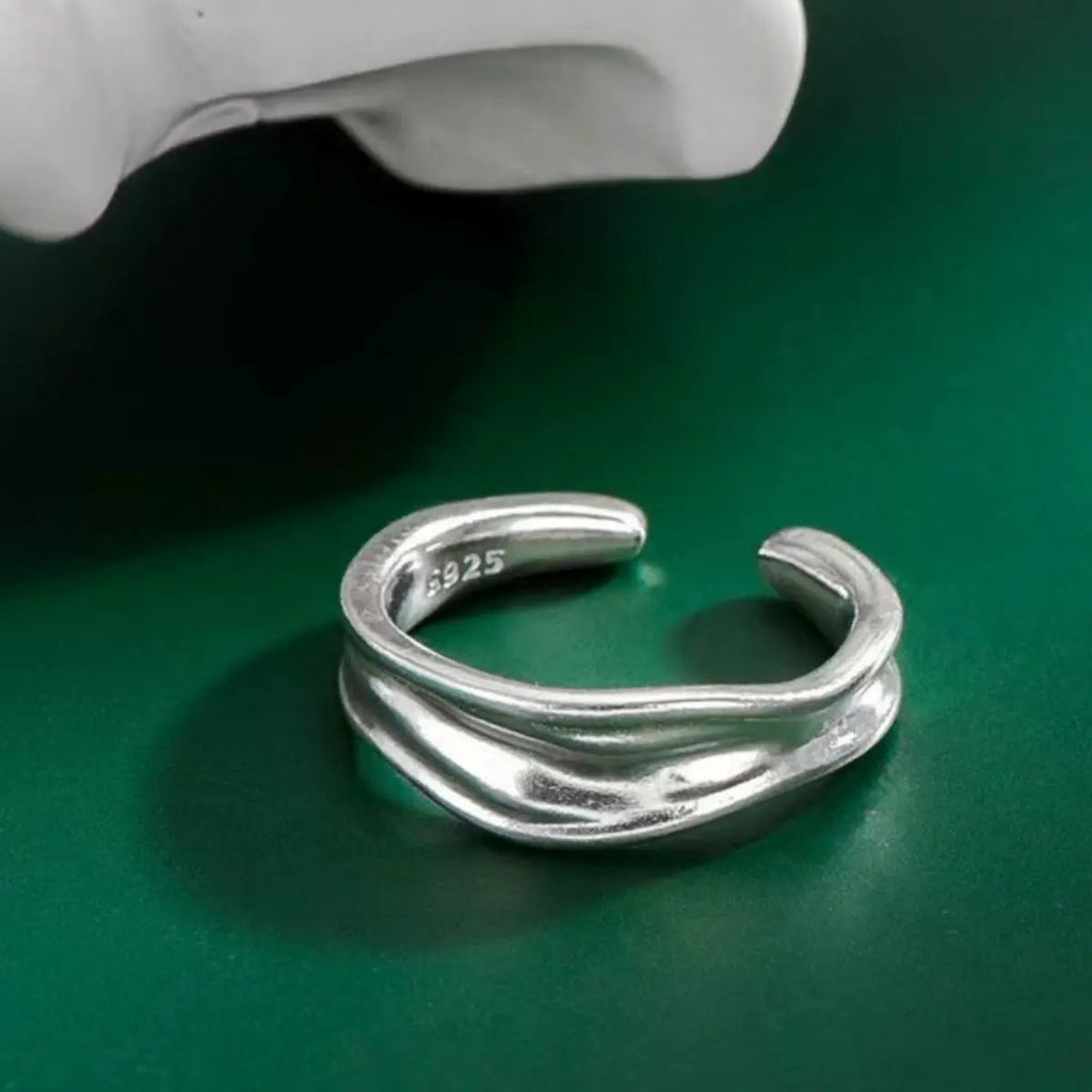 925 Sterling Silver Open Ring by Trendsi