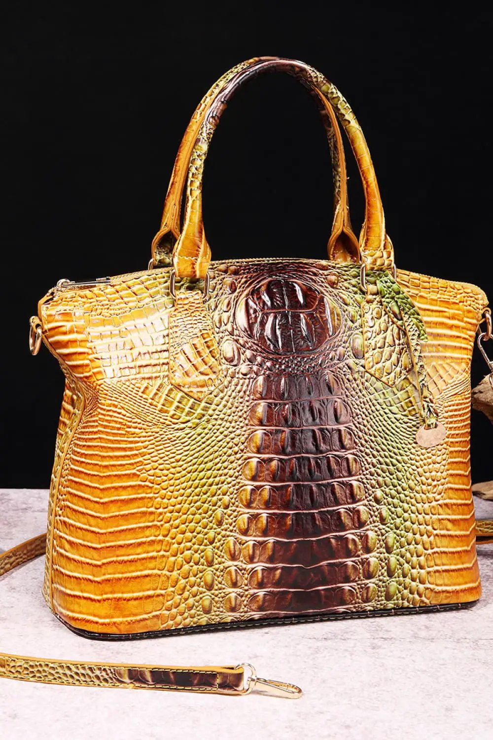 Gradient PU Leather Handbag by Trendsi