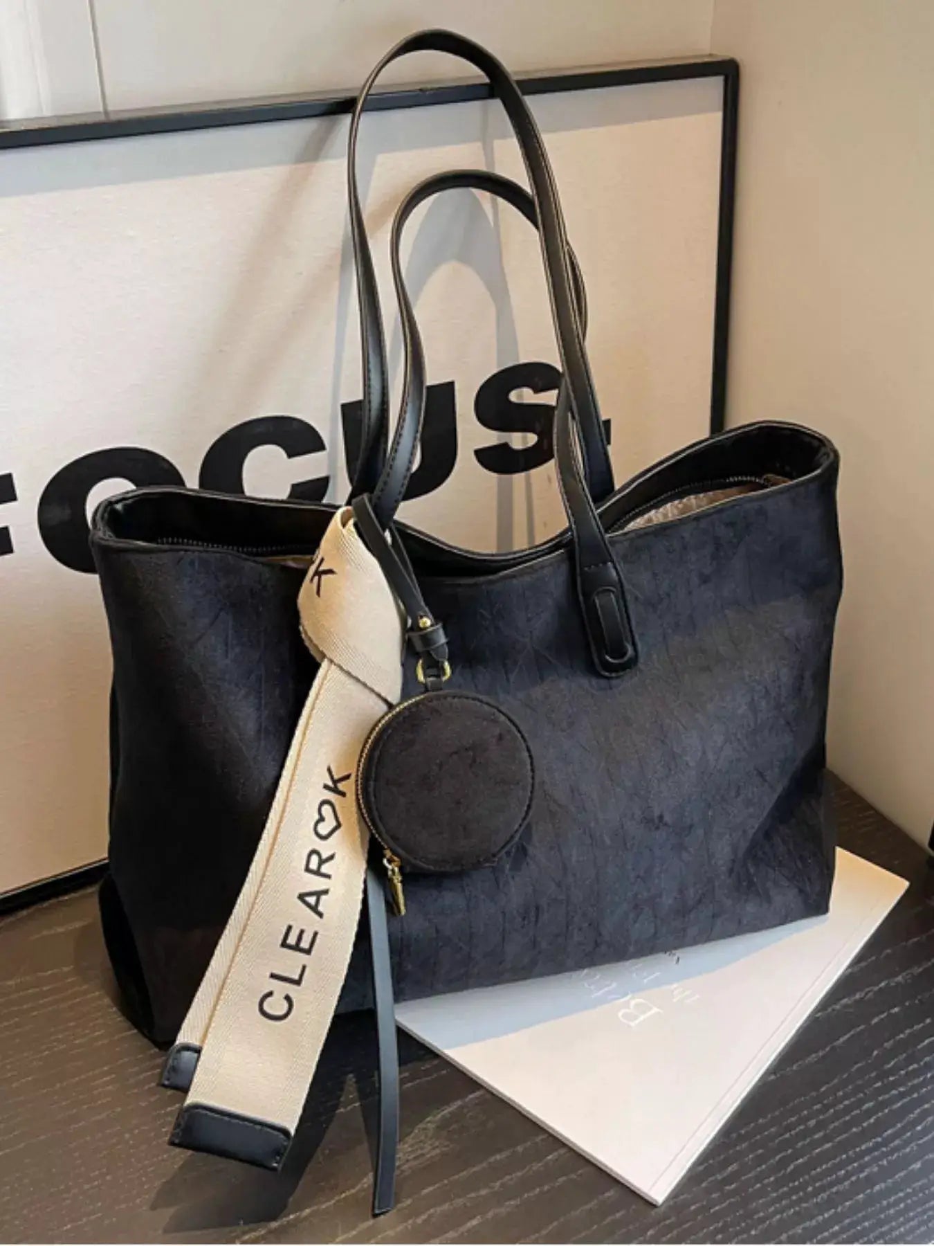 Large Capacity Tote Bag with Coin Purse by Trendsi